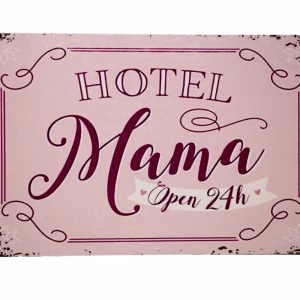 metalen bord hotel mama