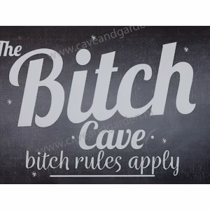 metalen bord bitch cave