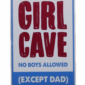 Metalen bord Girl cave