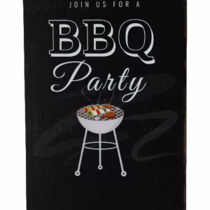 Metalen bord BBQ Zone Party barbecue decoratie 30x20 cm