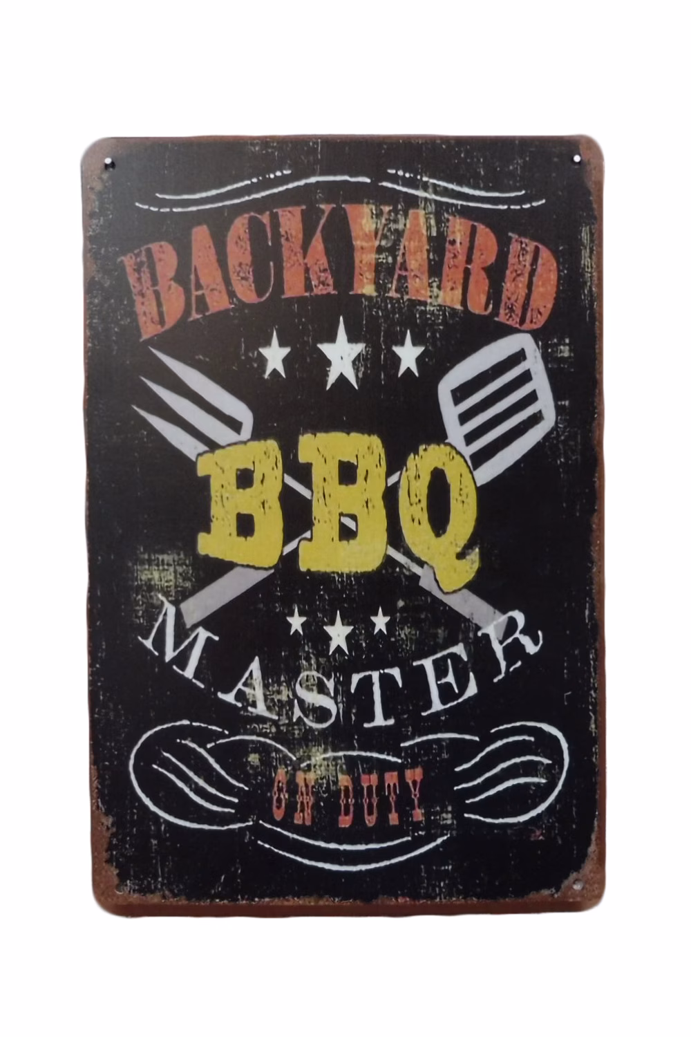 Metalen Bord BBQ Master – Barbecue Decoratie 30x20 cm 1 Metalen bord BBQ Master barbecue decoratie 30x20 cm