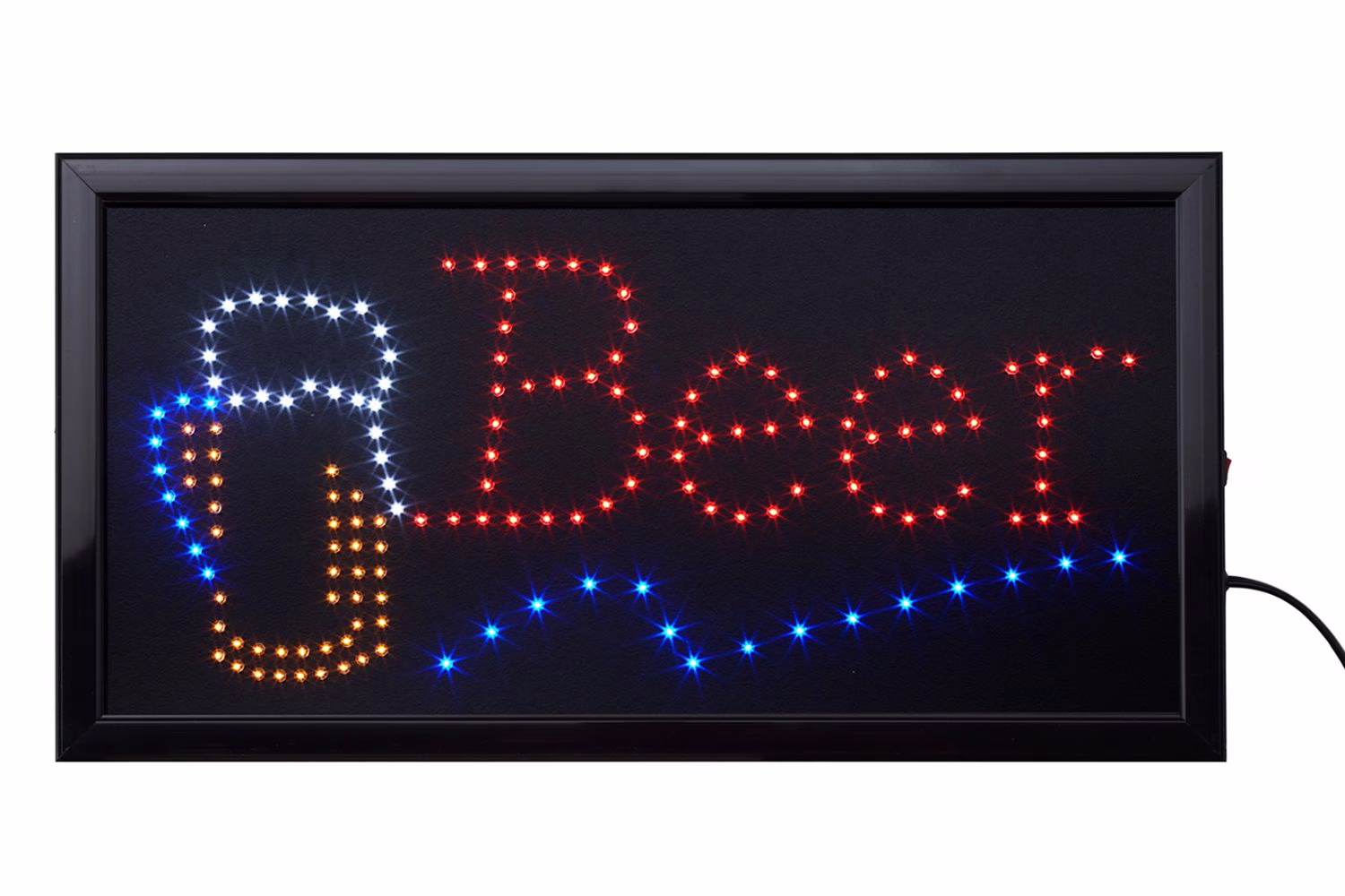 LED wandbord Beer 50x25 cm – Mancave Decoratie 1 led wandbord beer