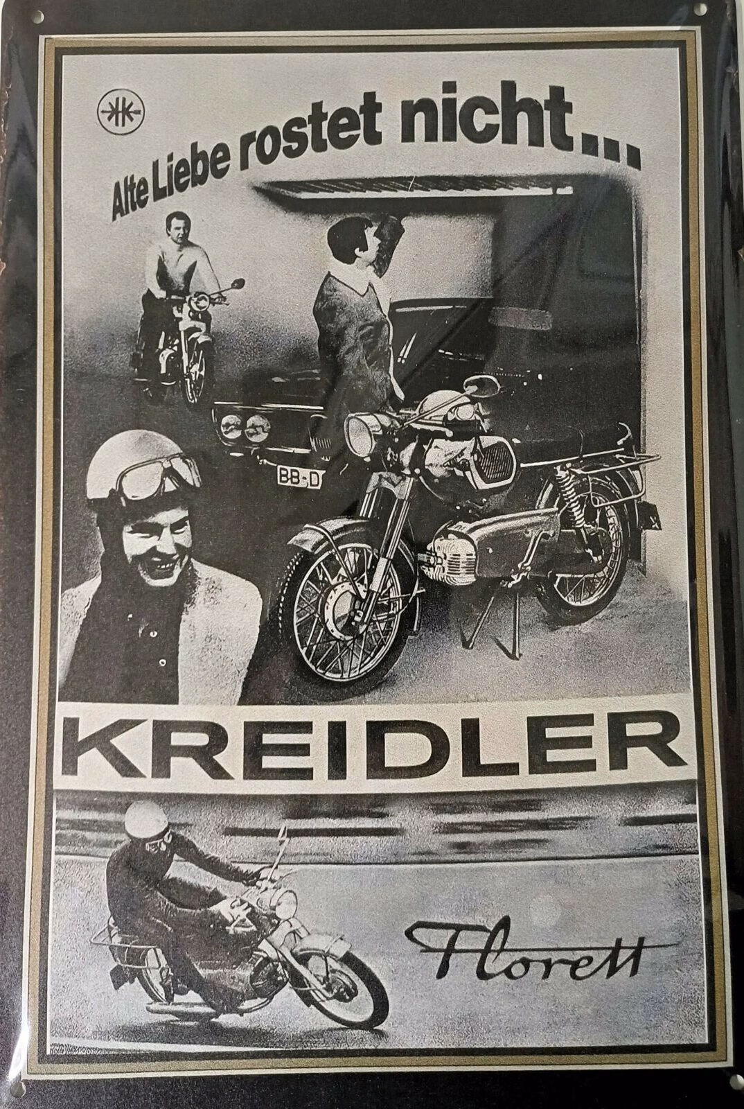 Metalen Bord Kreidler Vintage Reclame 30x20 cm 1 Metalen Bord Kreidler Vintage Reclame 30x20 cm