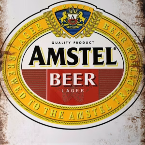 Metalen Bord Amstel Beer Logo bierdecoratie 30x20 cm