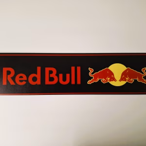 metalen bord 10 x 40 red bull zwart