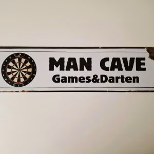 metalen bord 10 x 40 mancave games & darten