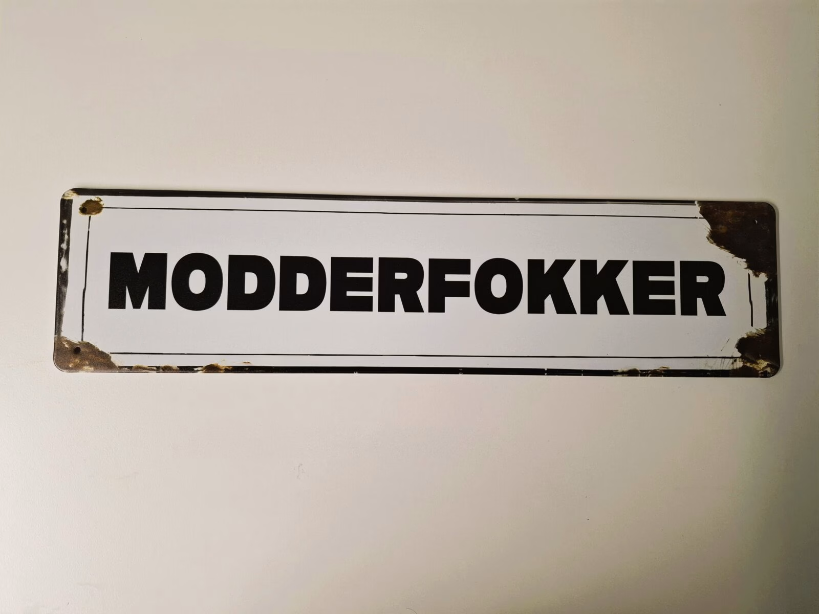 metalen bord 10 x 40 modderfokker 1 metalen bord 10 x 40 modderfokker