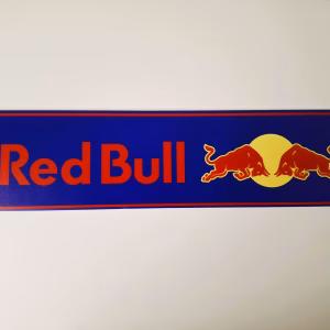 metalen bord 10 x 40 red bull blauw