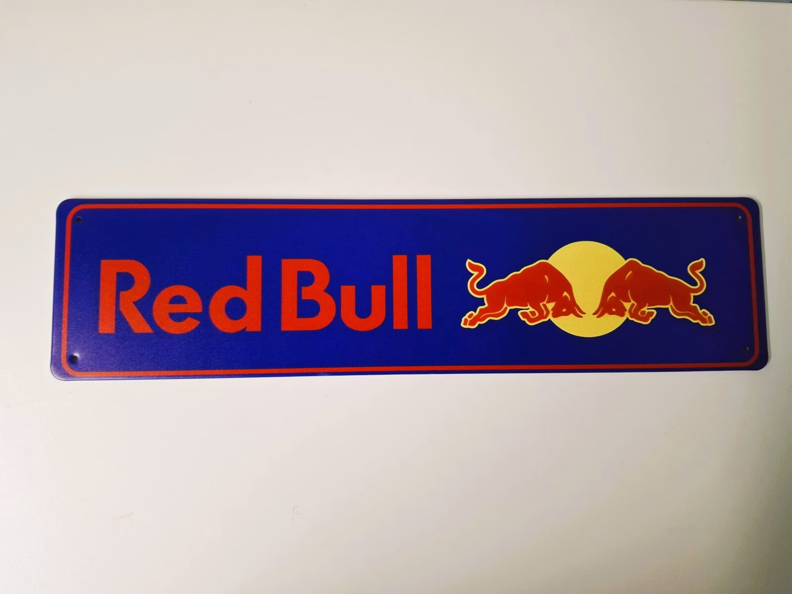 metalen bord 10 x 40 red bull blauw 1 metalen bord 10 x 40 red bull blauw