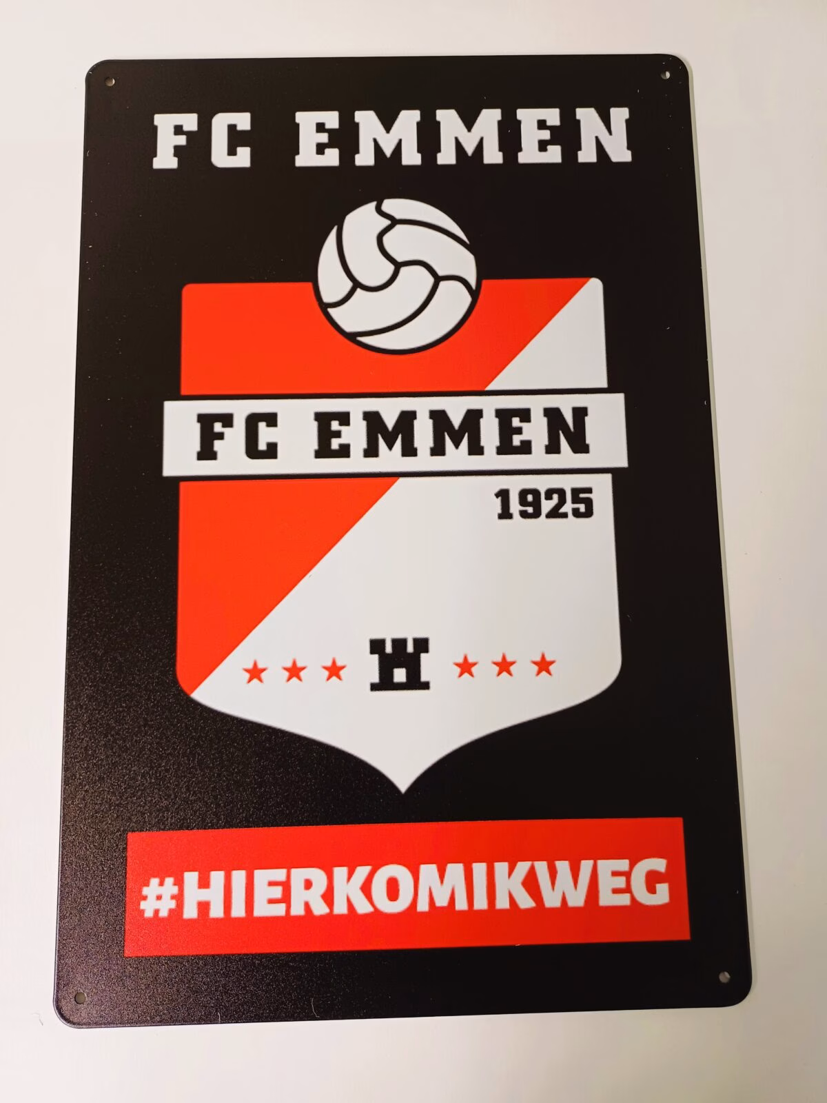 metalen bord fc emmen hier kom ik weg 1 metalen bord fc emmen hier kom ik weg