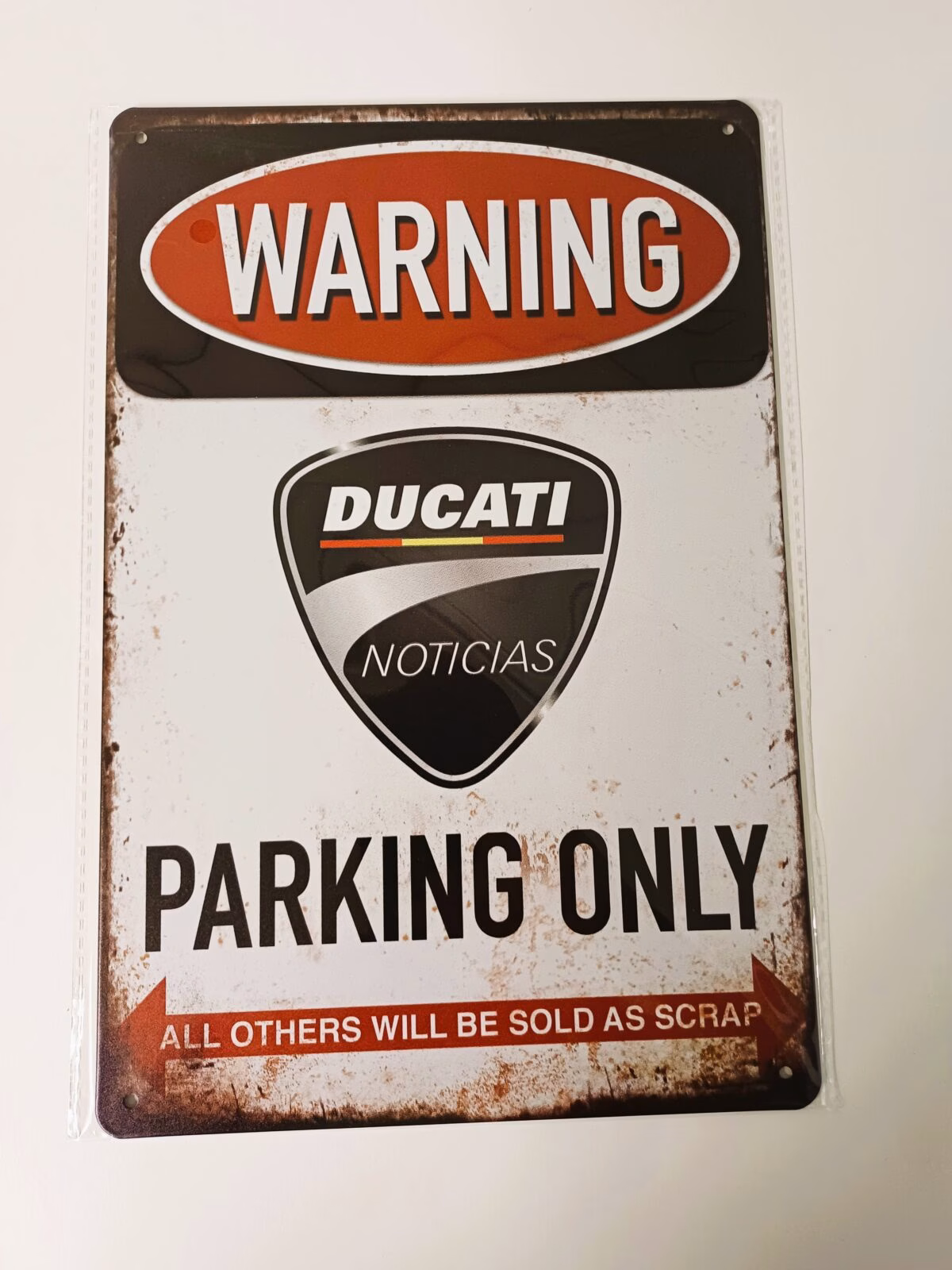 metalen bord ducati parking only 1 metalen bord ducati parking only
