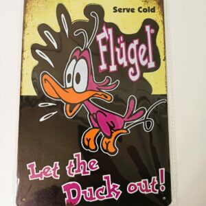 metalen bord flugel let the duck out