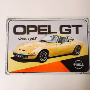 metalen bord opel gt