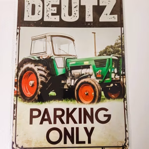 metalen bord deutz parking only