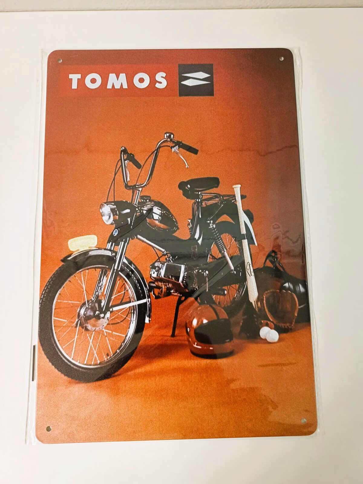 Metalen Bord Tomos Klassieke Brommer 30x20 cm 1 Metalen Bord Tomos Klassieke Brommer 30x20 cm