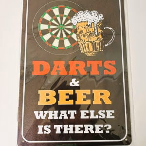 metalen bord darts&beer