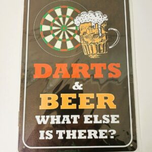 metalen bord darts&beer
