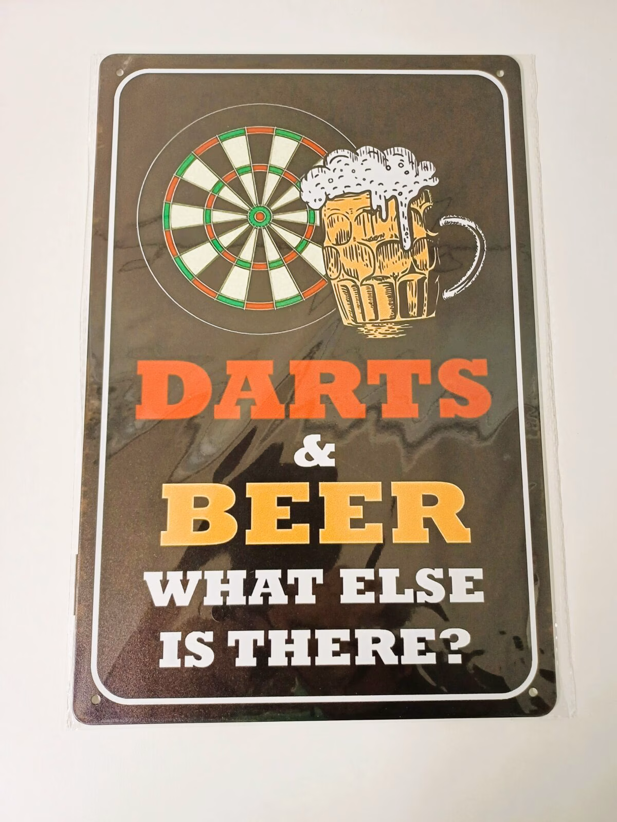 metalen bord darts&beer 1 metalen bord darts&beer