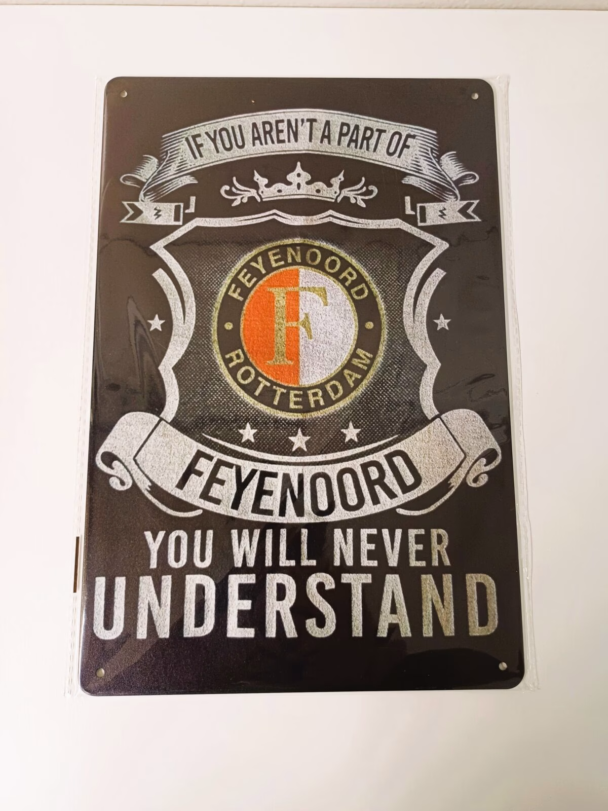 metalen bord feyenoord 1 metalen bord feyenoord