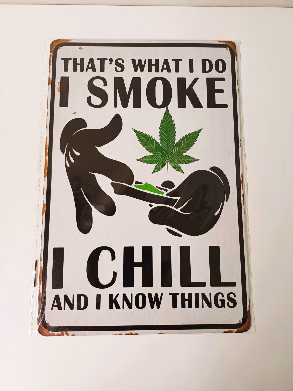 metalen bord that's what i do i smoke 1 metalen bord that's what i do i smoke