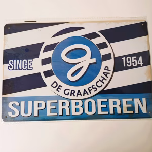 metalen bord de graafschap(superboeren)