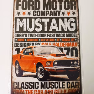 metalen bord ford mustang