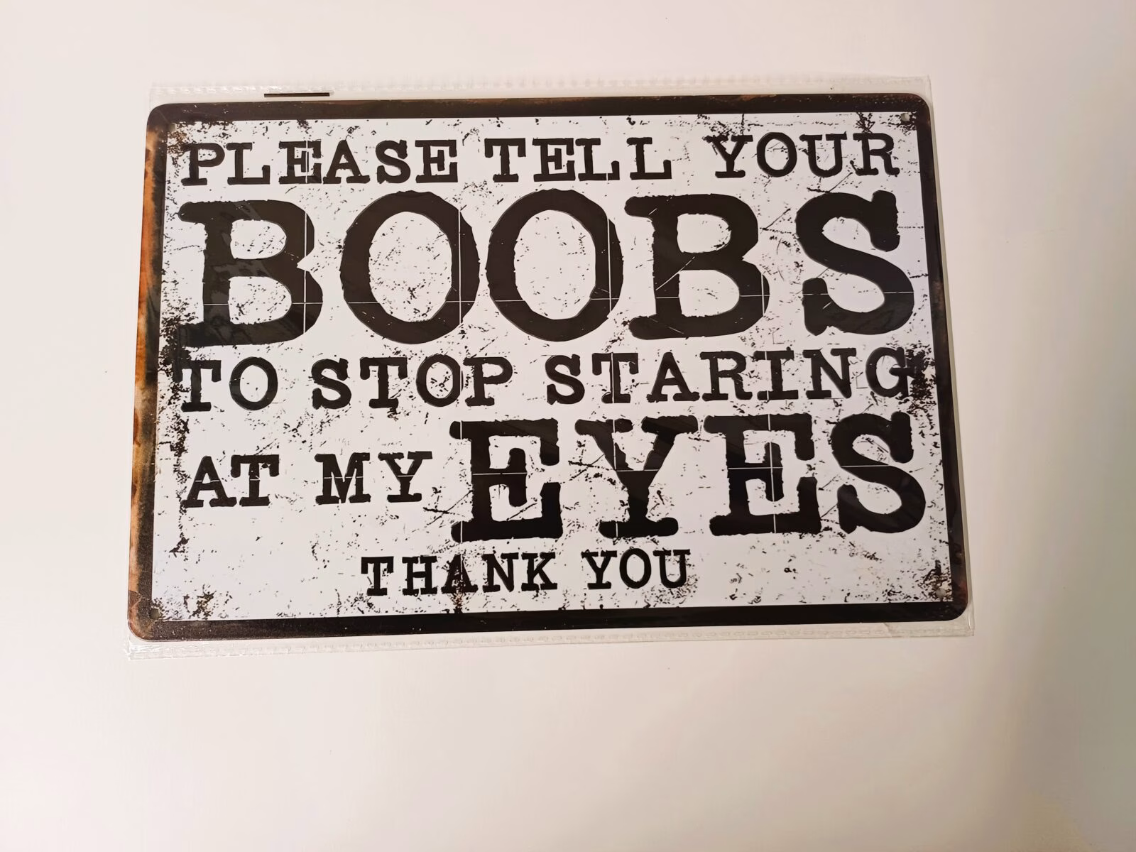metalen bord please tell your boobs 1 metalen bord please tell your boobs