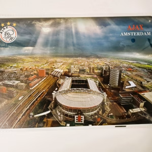 metalen bord ajax arena