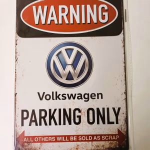 metalen bord vw parking only