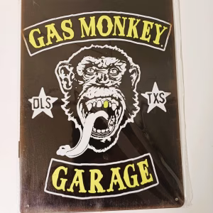 metalen bord gas monkey garage