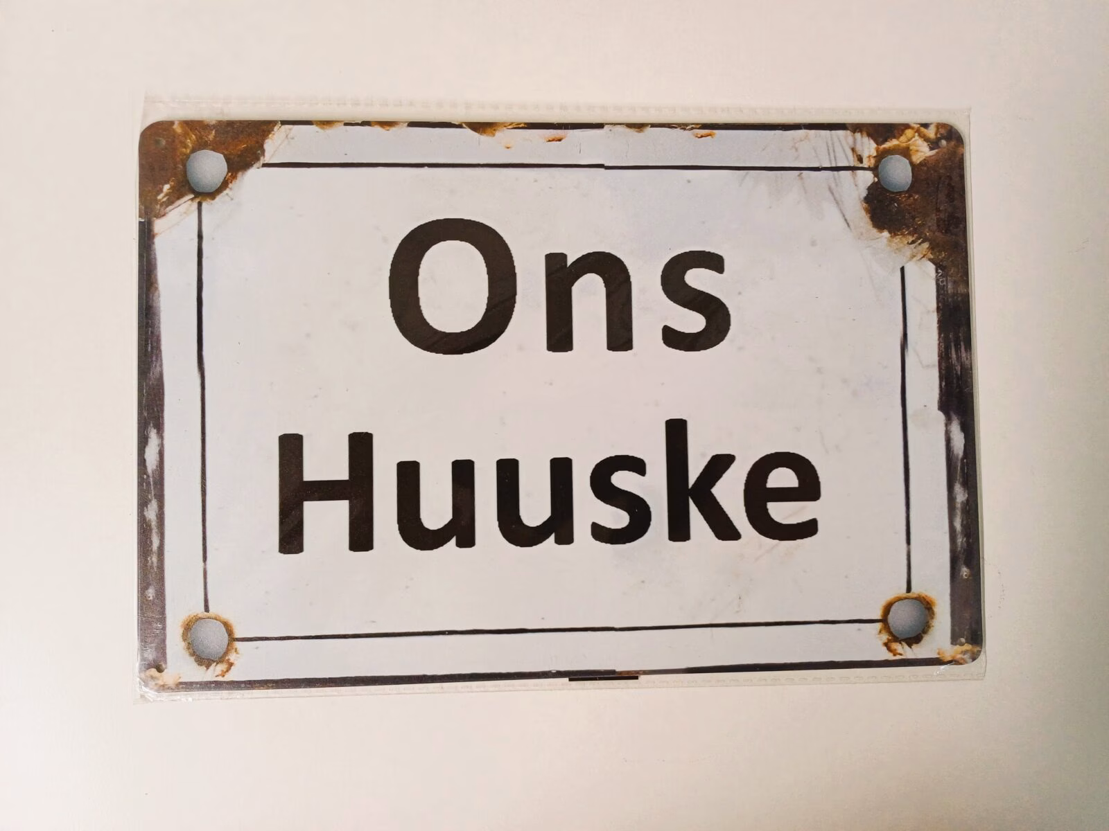 metalen bord ons huuske 1 metalen bord ons huuske