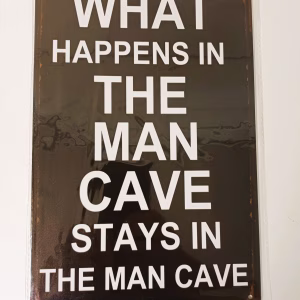 metalen bord what happens in the mancave