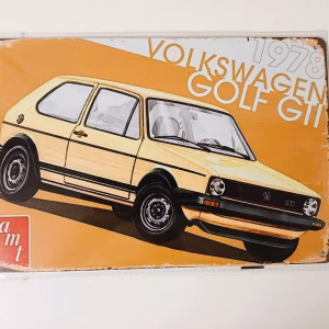 metalen bord vw golf gti