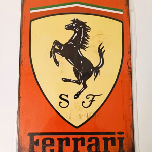 metalen bord ferrari