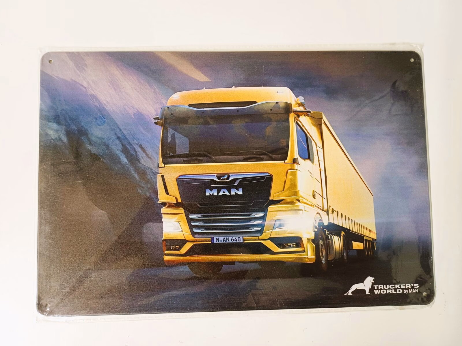 metalen bord man vrachtauto 1 metalen bord man vrachtauto