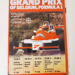 metalen bord grand prix of belgium