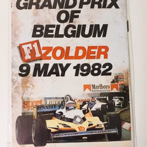 metalen bord grand prix of belgium