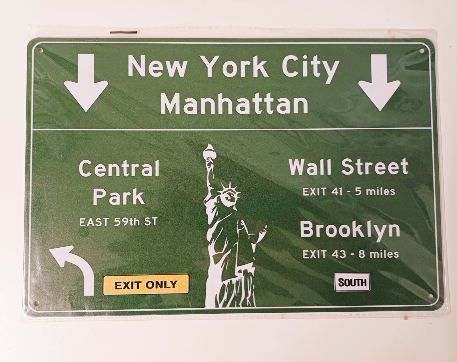 metalen bord new york city