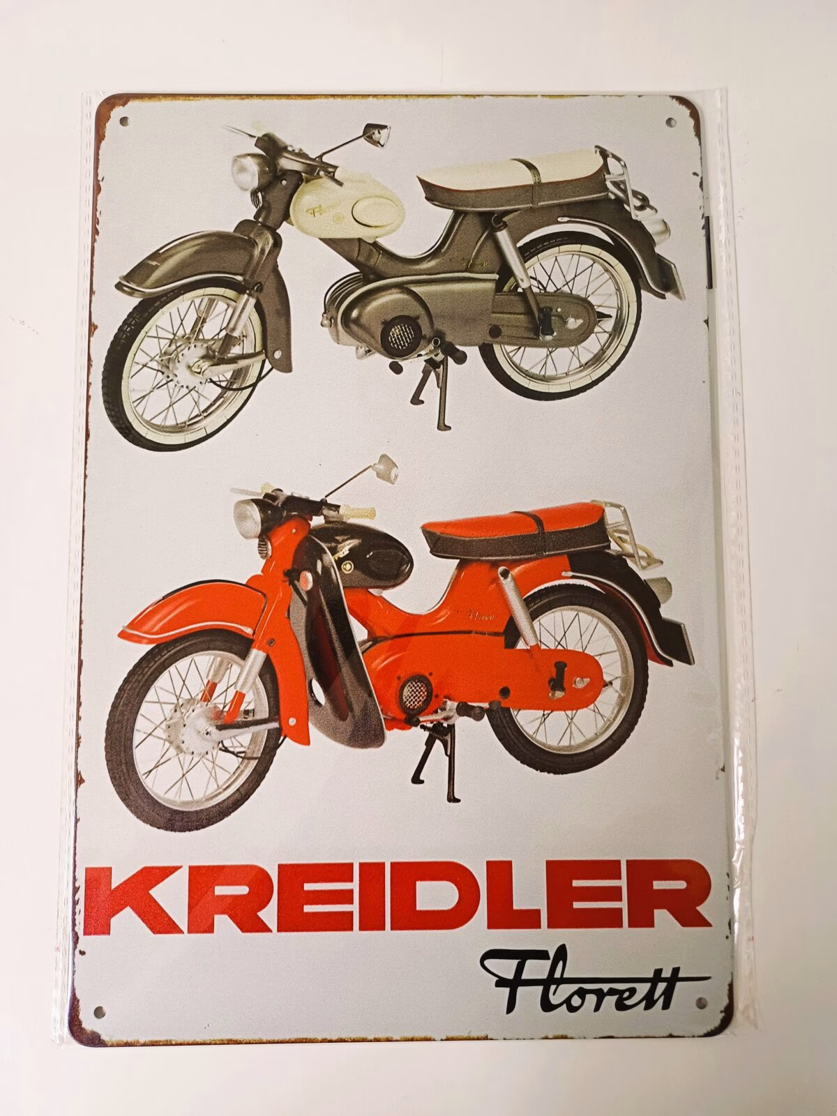 Metalen Bord Kreidler Florett Klassieke Brommers 30x20 cm 1 Metalen Bord Kreidler Florett Klassieke Brommers 30x20 cm