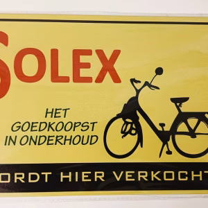 Metalen Bord Solex Vintage Bromfiets 30x20 cm