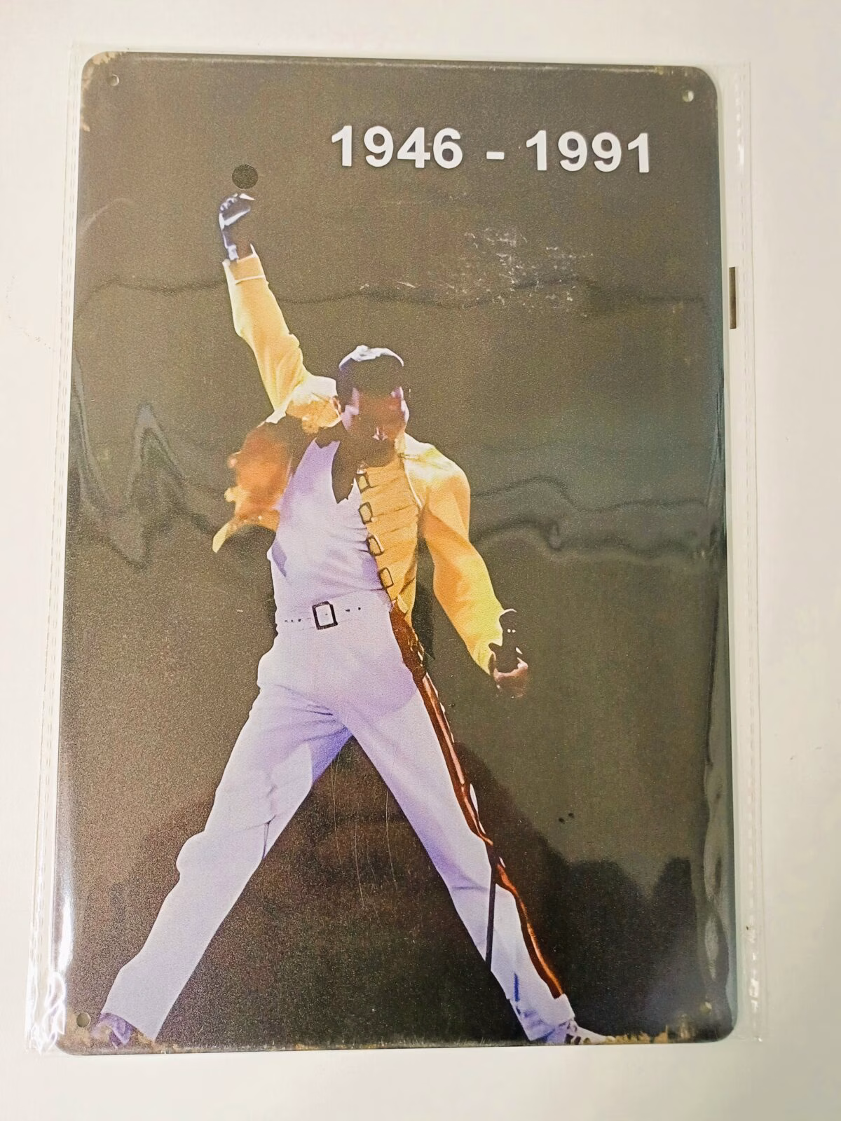 metalen bord freddy mercury 1946-1991 1 metalen bord freddy mercury 1946-1991