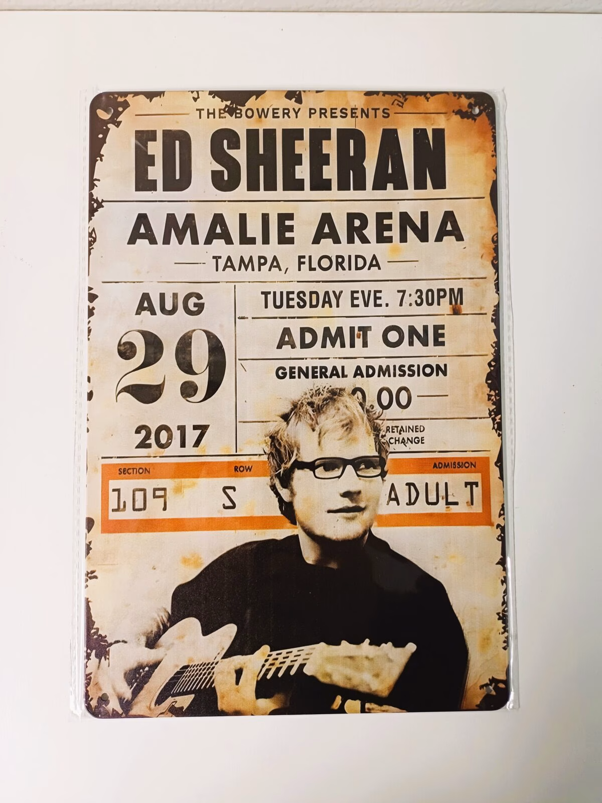 metalen bord ed sheeran 1 metalen bord ed sheeran