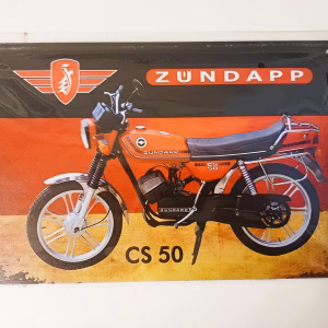 Metalen Bord Zündapp CS50 Klassieke Brommer 30x20 cm