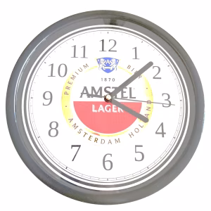 amstel bier wandklok