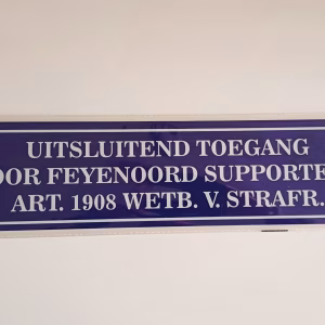 Uitsluitend toegang feyenoord supporters