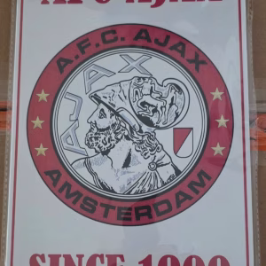 ajax amsterdam metalen wandbord