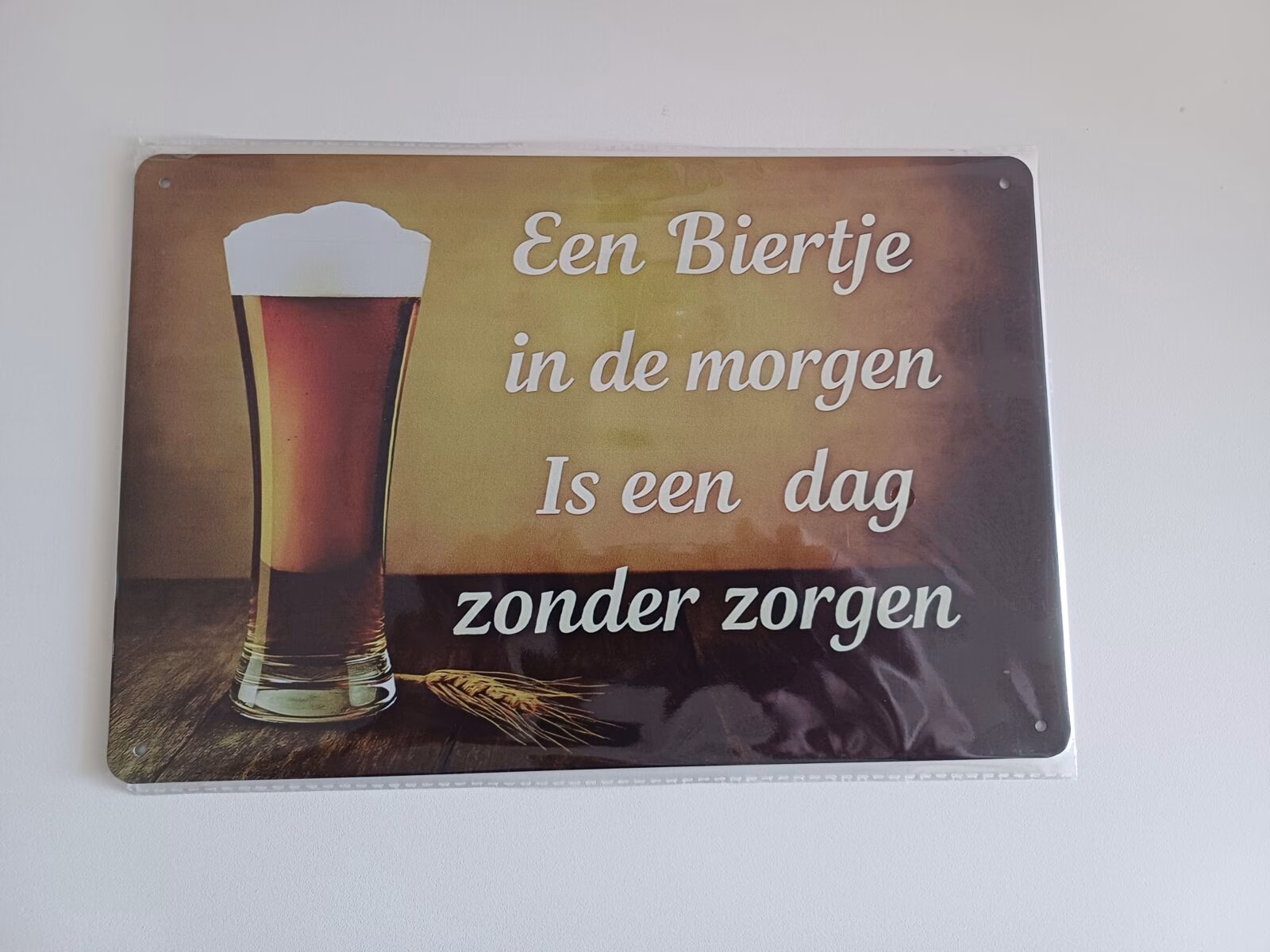 Metalen Bord Een Biertje in de Morgen – Bier Decoratie 30x20 cm 1 Metalen bord Een Biertje in de Morgen bier decoratie 30x20 cm