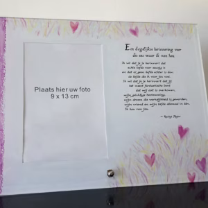 Romantische fotolijst met liefdestekst