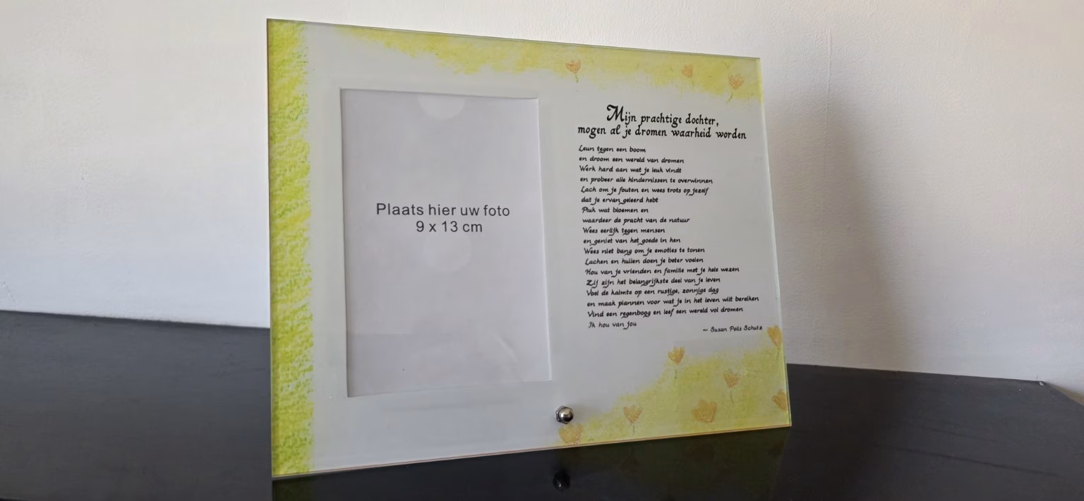 Dochter Fotolijst met Inspirerende Tekst – 9x13 cm 1 dochter fotolijst