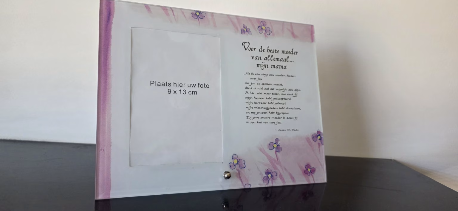 Mama Fotolijst met Gedicht – Cadeau voor Moeder – 9x13 cm 1 mama fotolijst